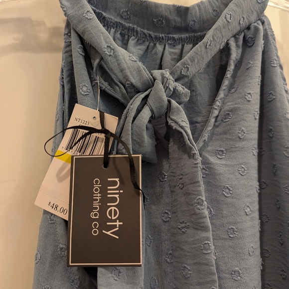 Ninety Clothing Co. Blue tank top- size medium - NWT - Picture 5 of 5